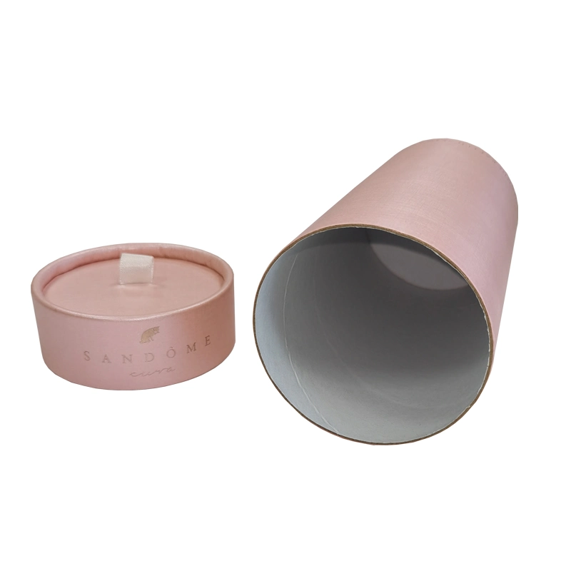 Mini Cute Cosmetic Bottle Candle Round Cardboard Gift Box with Lids