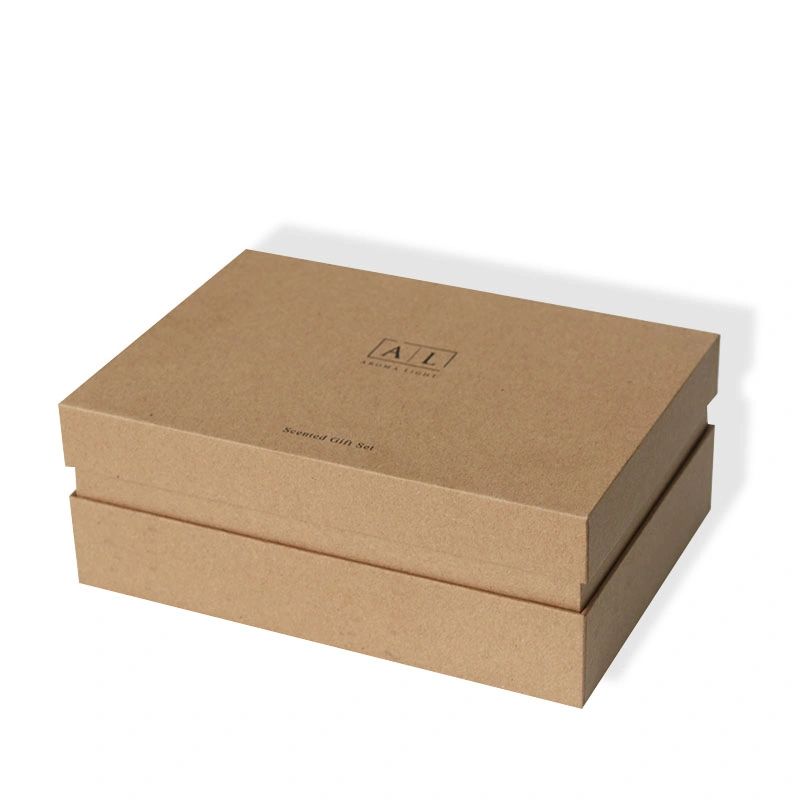 High-Hardness Tear-Resistant Kraft Paper Gift Box with Custom Printing Used for Candle/Honey Bottle