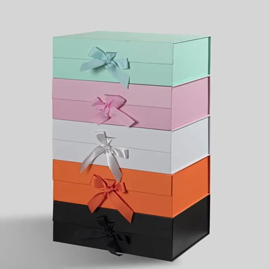 China Personalizado Papelão Dobrável Cosméticos Maquiagem Jóias Roupas Papel Magnético Caixa de Embalagem de Presente Relógio Festa de Casamento Festival Caixa de Embalagem de Presente